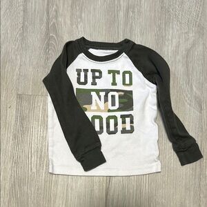 Kids Raglan Sleeve Shirt - White and Green